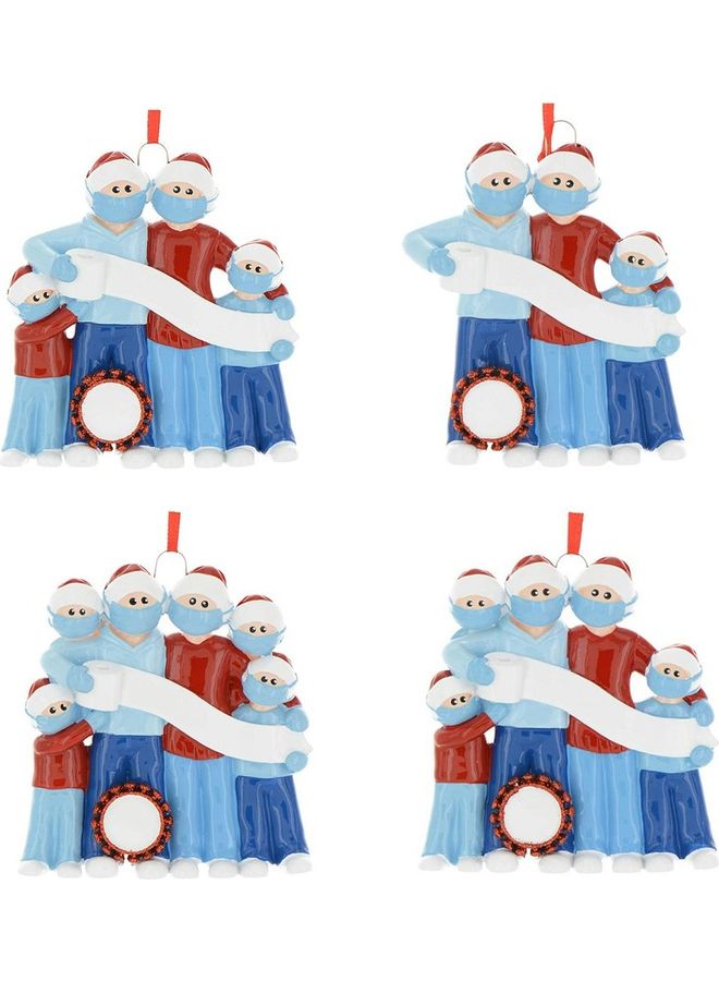 Mask Snowman Christmas Tree Hanging Pendant Multicolour 20x20x1cm - Image 2