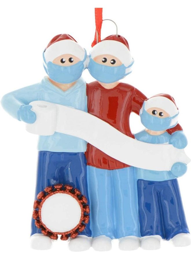 Mask Snowman Christmas Tree Hanging Pendant Multicolour 20x20x1cm - Image 1
