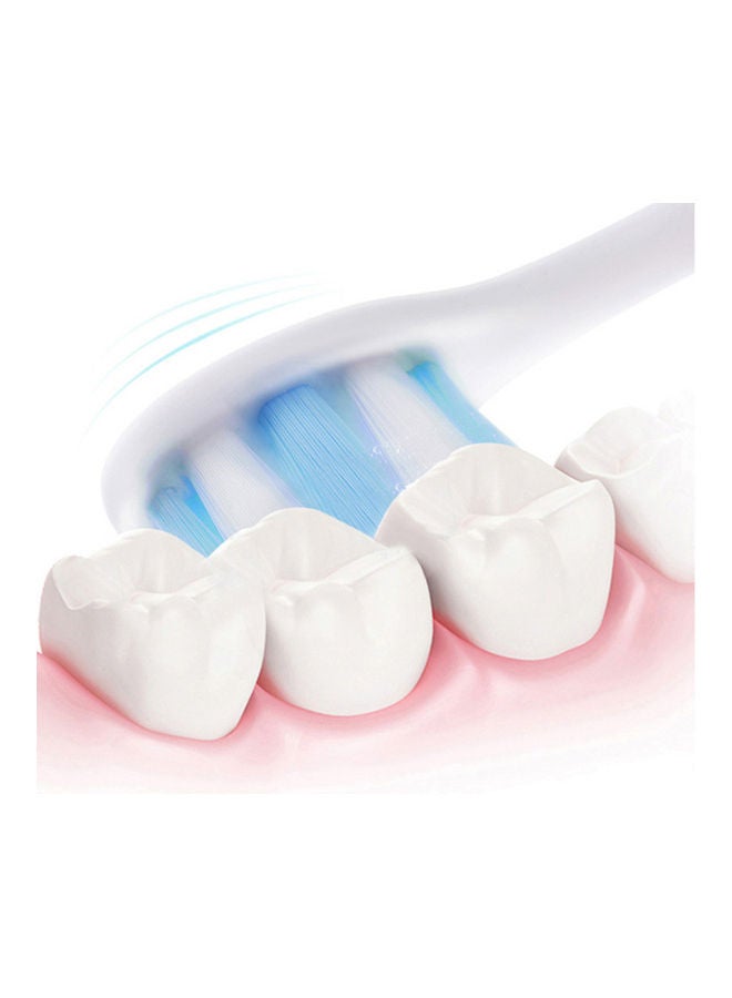 عربست فرشاة أسنان كهربائية قابلة للتعديل ب6 سرعات واهتزاز صوتي مع مجموعة غسول للوجه أبيض - Image 2