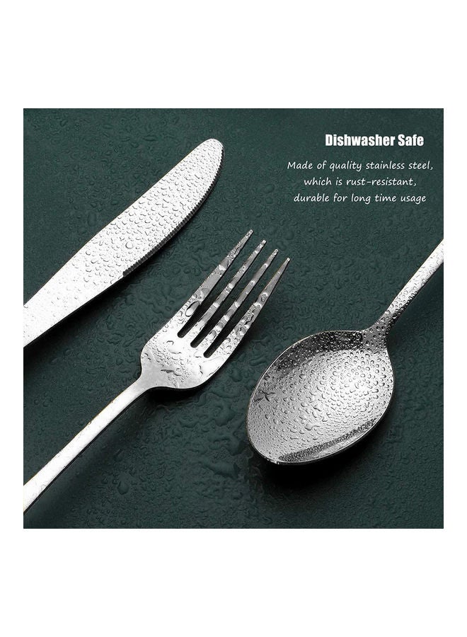 Arabest 24-Piece Stainless Steel Cutlery Set Silver 22.8x2.2cm  - Image 5