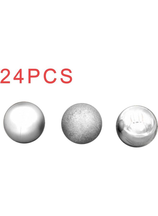 24-Piece Tree Ball Ornament Silver - Image 3