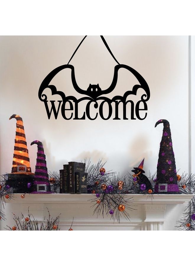 Bat Design Welcome Door Hanging Halloween Decoration Black - v1629446418/N50280533A_2