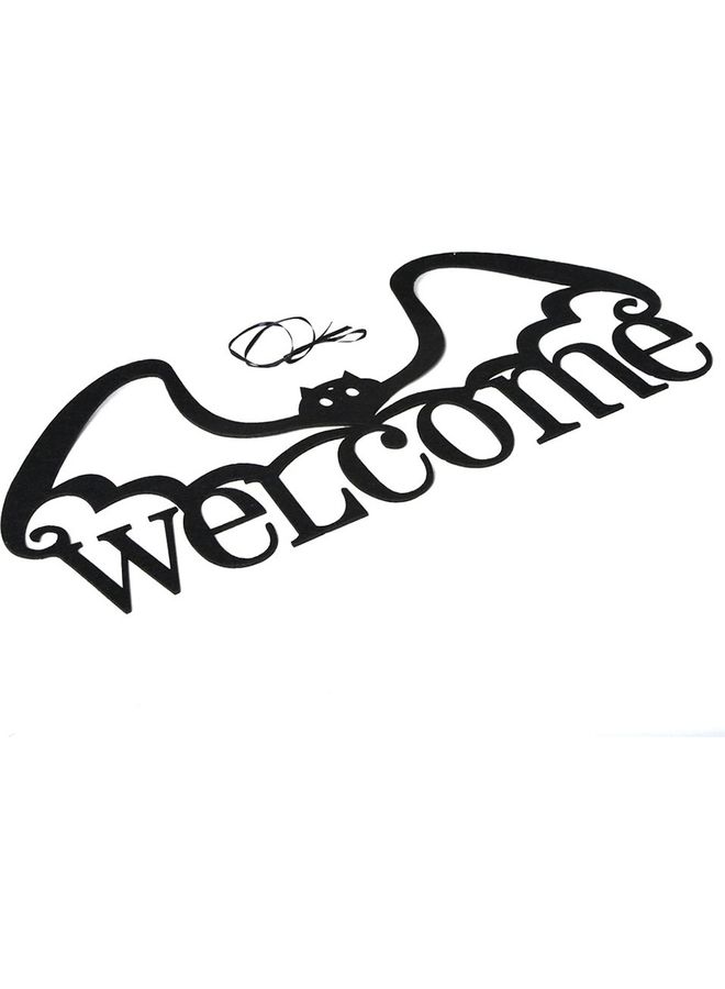 Bat Design Welcome Door Hanging Halloween Decoration Black - v1629446418/N50280533A_3