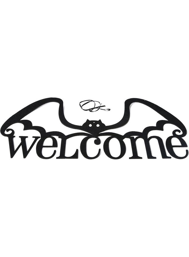 Bat Design Welcome Door Hanging Halloween Decoration Black - v1629446418/N50280533A_5