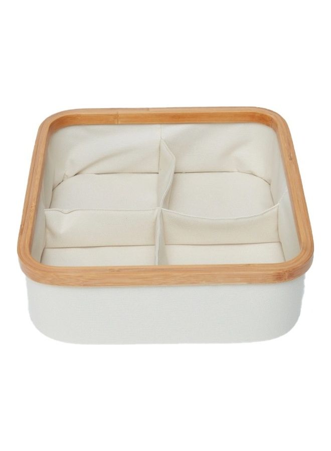 4-Section Organiser Beige 30x9cm 