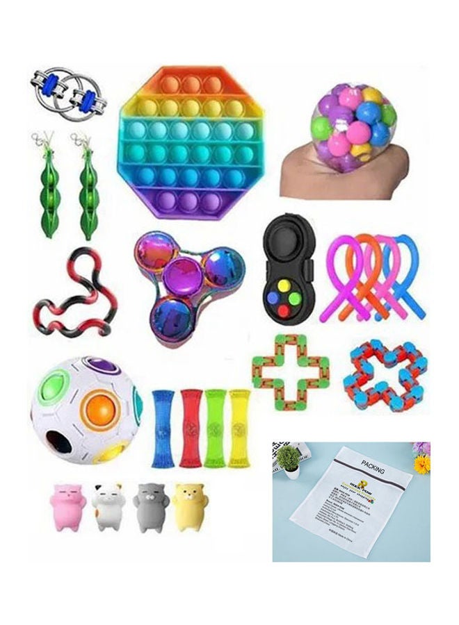 روك بو مجموعة ألعاب فيدجيت حسية بتصميم فقاعات قابلة للضغط من 23 قطعة - Image 2