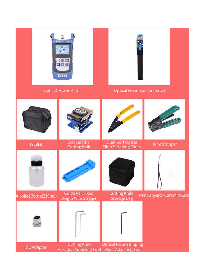 Optical Fiber Cutting Tool Set Multicolour