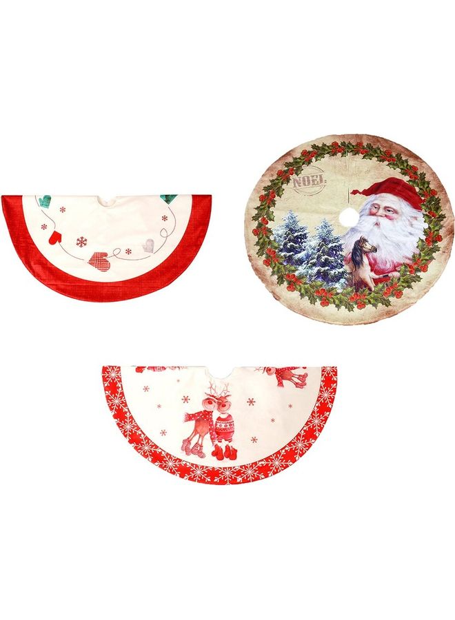 Generic - Christmas Tree Skirts Decoration Aprons Christmas Lovely Tree Skirts Red - Image 1