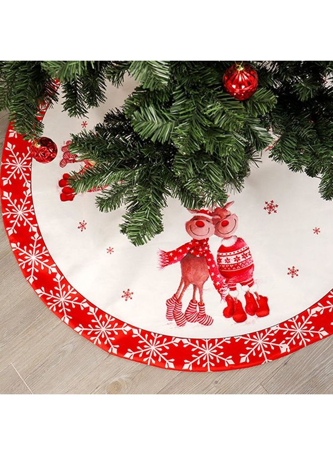 Generic - Christmas Tree Skirts Decoration Aprons Christmas Lovely Tree Skirts Red - Image 1