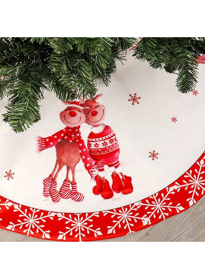 Generic - Christmas Tree Skirts Decoration Aprons Christmas Lovely Tree Skirts Red - Image 1