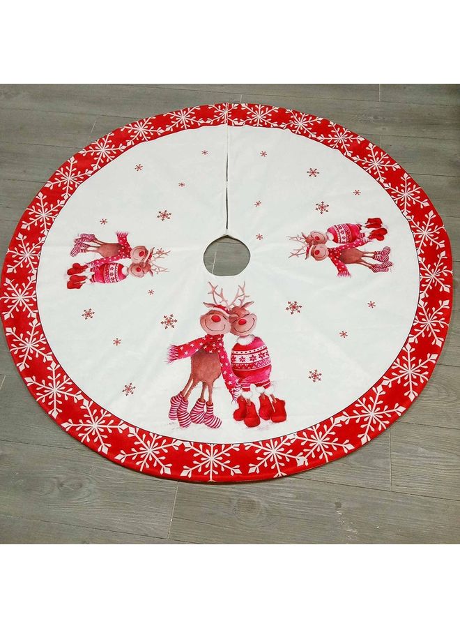 Generic - Christmas Tree Skirts Decoration Aprons Christmas Lovely Tree Skirts Red - Image 1