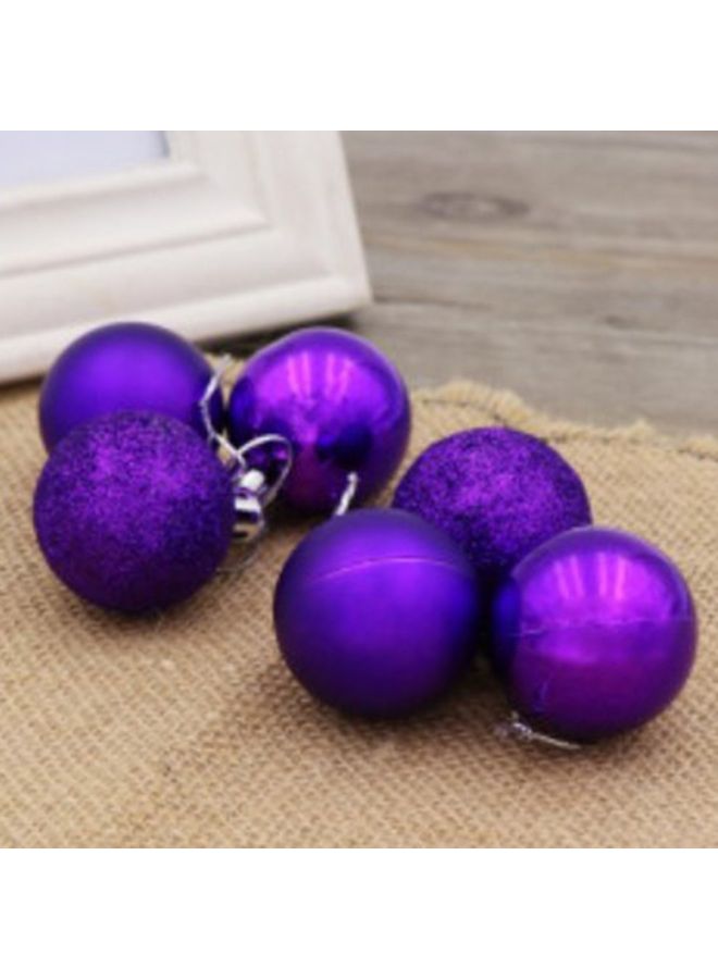24-Piece Tree Ball Ornament Purple - Image 1