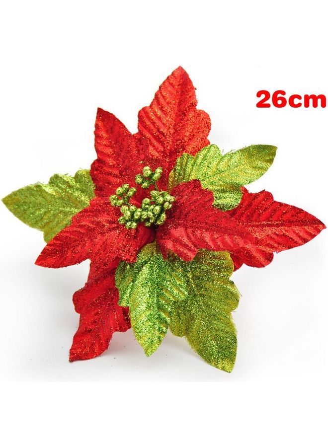 Hollow Flower Wedding Party Wreath Decoration Red/Green 26 x 26 x 0.3cm