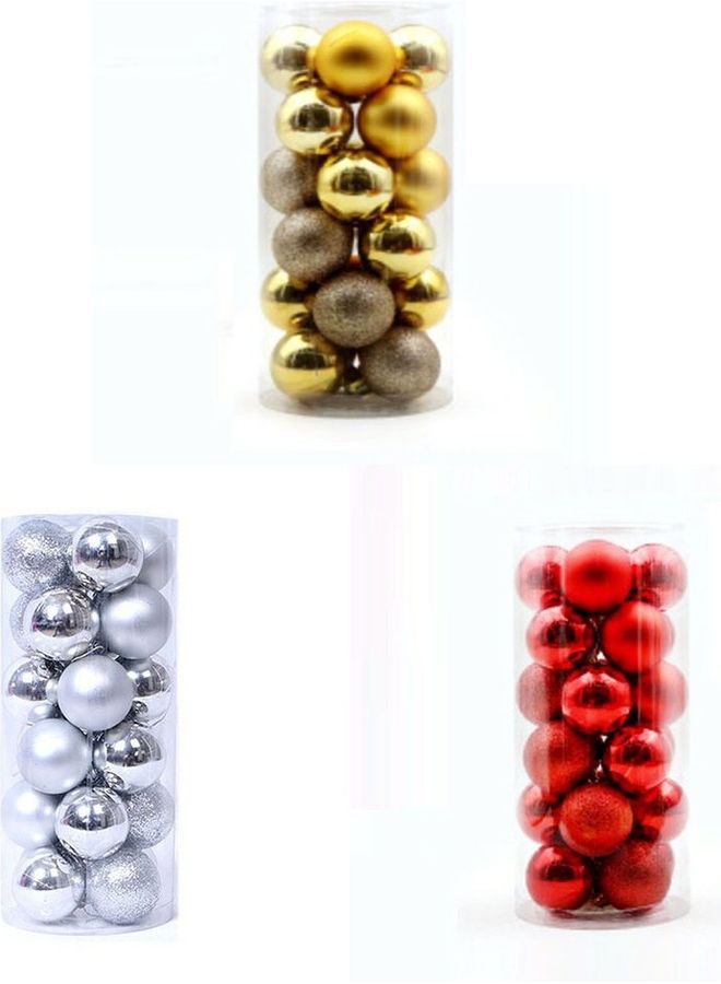 Christmas Tree Hanging Decorations Ornament  Balls Red 30x10x10cm - Image 2