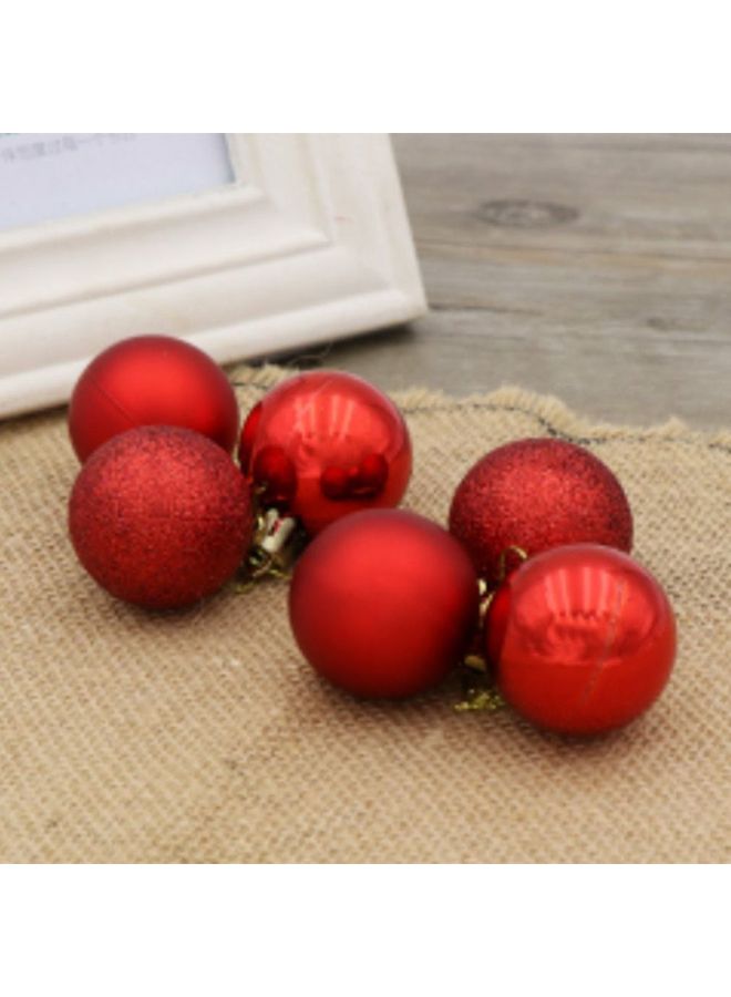 Christmas Tree Hanging Decorations Ornament  Balls Red 30x10x10cm - Image 1