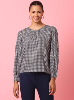 Fashionable Casual Top Black/White