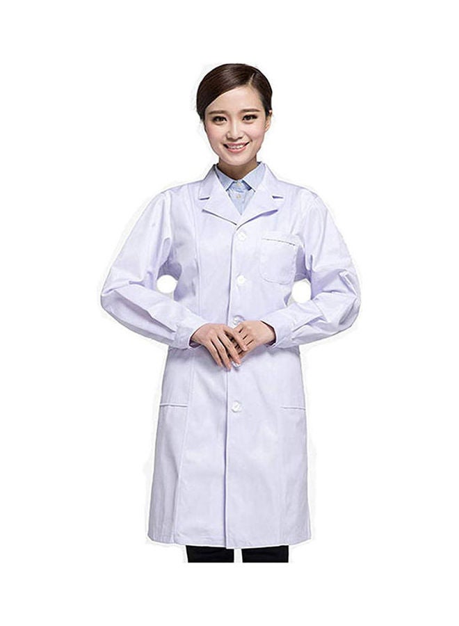 Generic - Lab Coat Women And Men White Long Sleeve Uniform Lab Coats White - Image 1