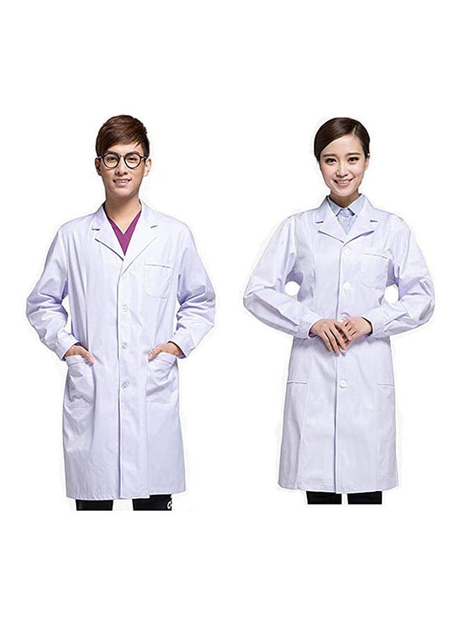 Generic - Lab Coat Women And Men White Long Sleeve Uniform Lab Coats White - Image 1