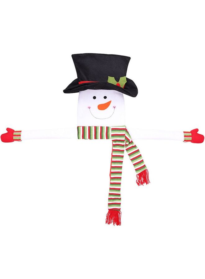 زينة لشجرة الكريسماس بتصميم رجل ثلج ونجمة متعدد الألوان 28x23x5سم - Image 5