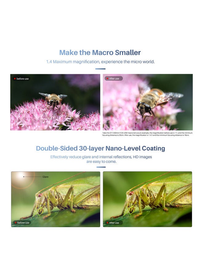 Ulanzi 52mm Macro Lens For DSLR Camera Black/Gold/Clear  - Image 5
