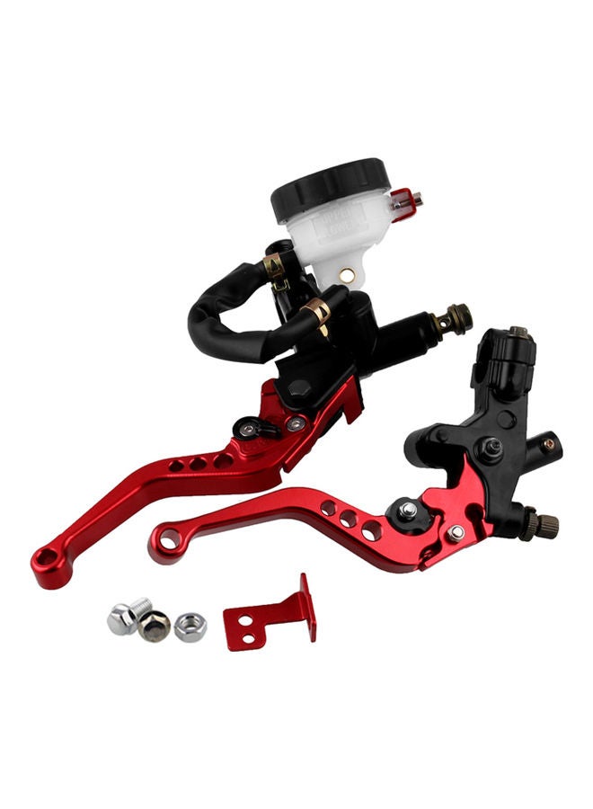 Generic 2-Piece Motorcycle Brake Clutch Levers Master Cylinder Reservoir Set  - Image 1