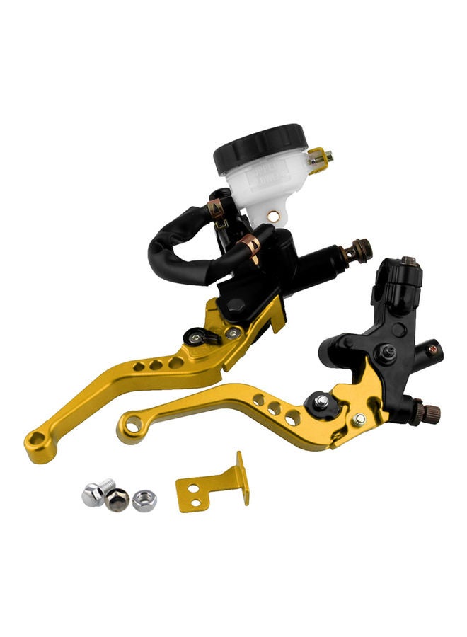 Generic 2-Piece Motorcycle Brake Clutch Levers Master Cylinder Reservoir Set  - Image 1