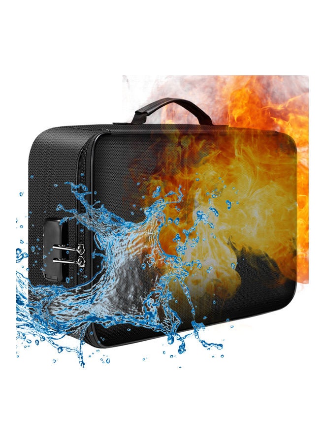 Generic Fireproof Document Bag With Zipper Black  - Image 1