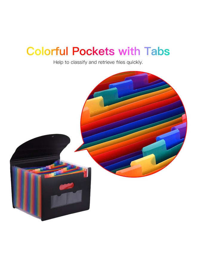 24-Pocket A4 Letter Folders Multicolour - Image 2