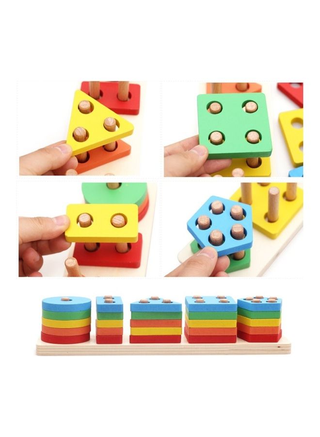 FED Wooden Geometric Column Toy - Image 2