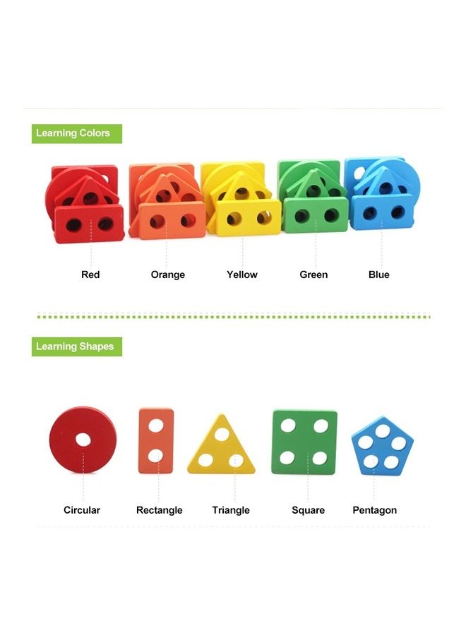 FED Wooden Geometric Column Toy - Image 3