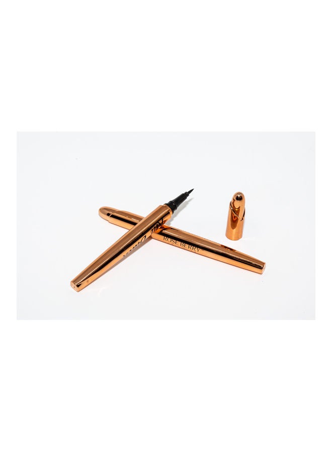 ROSE BERRY 24-Hour Brush Eye Liner Kill Black  - Image 2