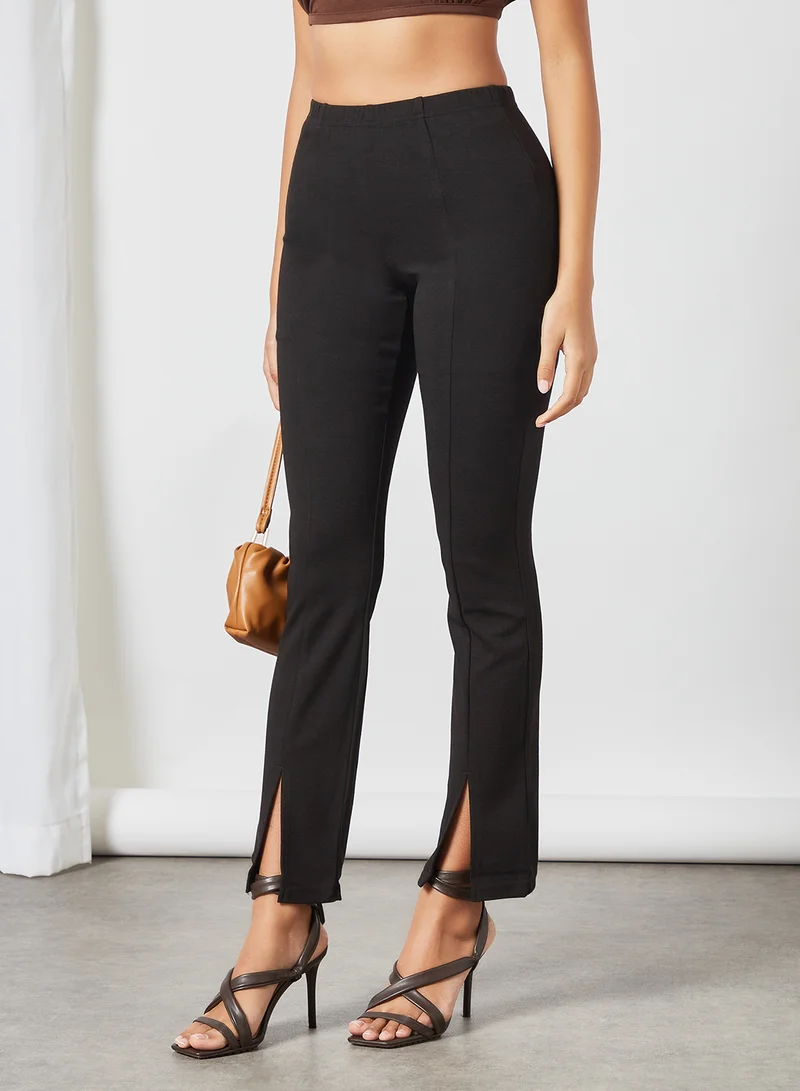 Fashion Union Adena High Waist Slim Pants Black