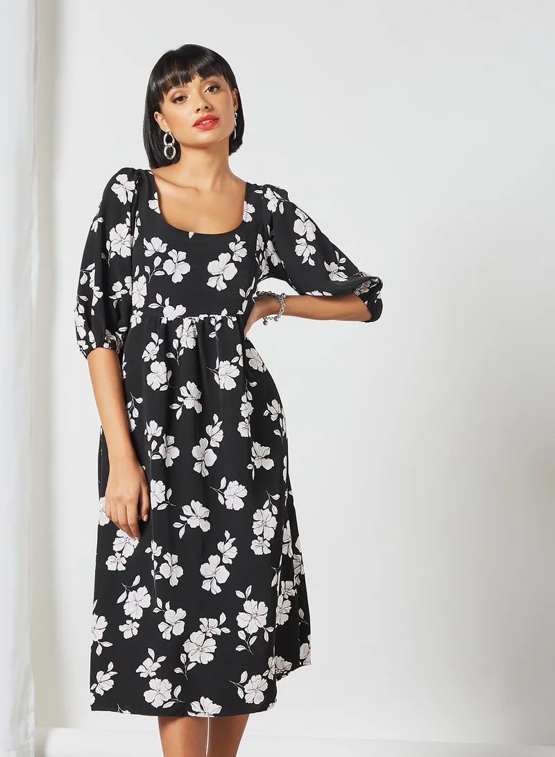 Fashion Union Amar Floral Print Dress