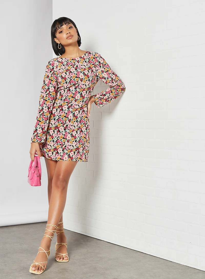 Fashion Union Gwynne Floral Print Dress