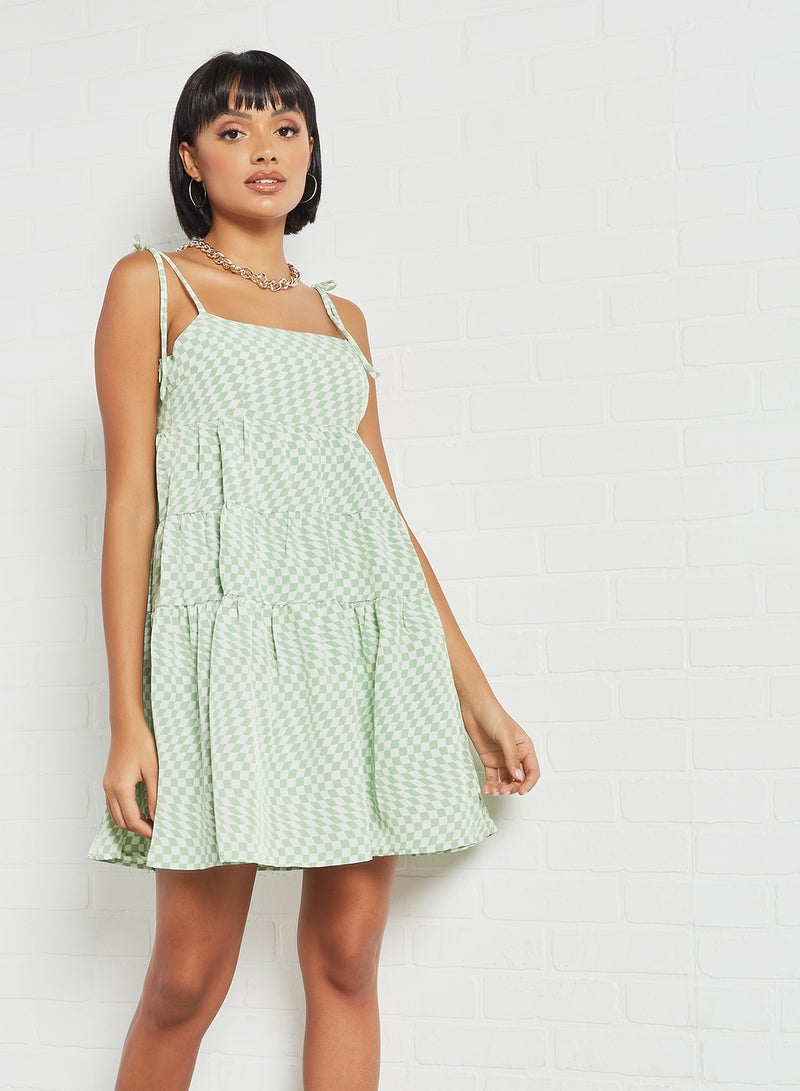 Sheryl Checkerboard Dress Green - v1629463393/N46543844V_1