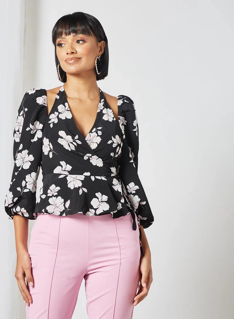 Fashion Union Safara Floral Print Top