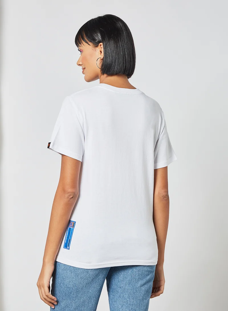 Mini Cream Logo Detail T-Shirt White