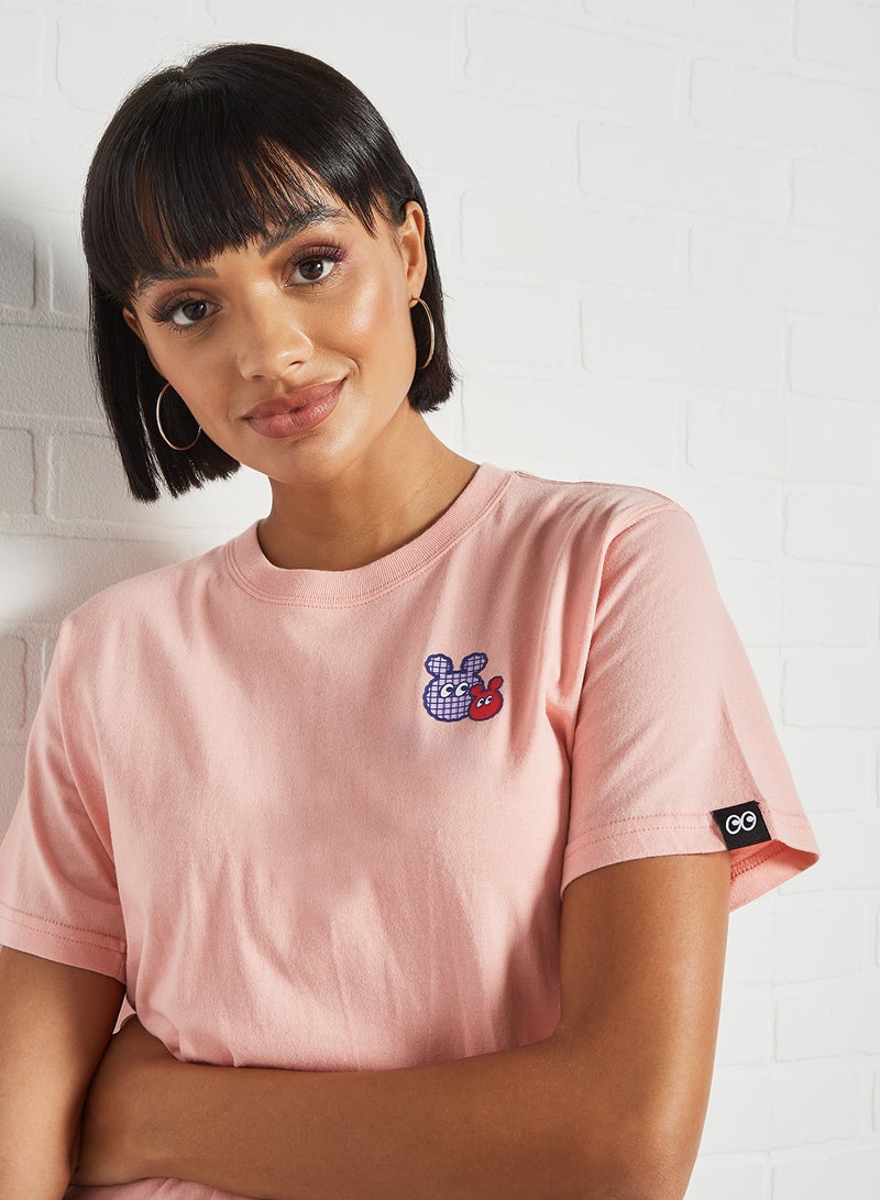 Logo Detail T-Shirt Pink - v1629463399/N47885792V_3