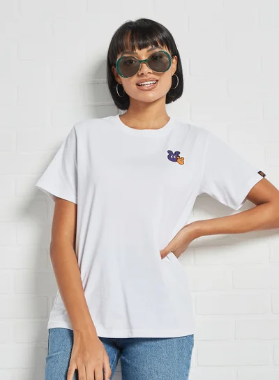 Mini Cream Logo Detail T-Shirt White