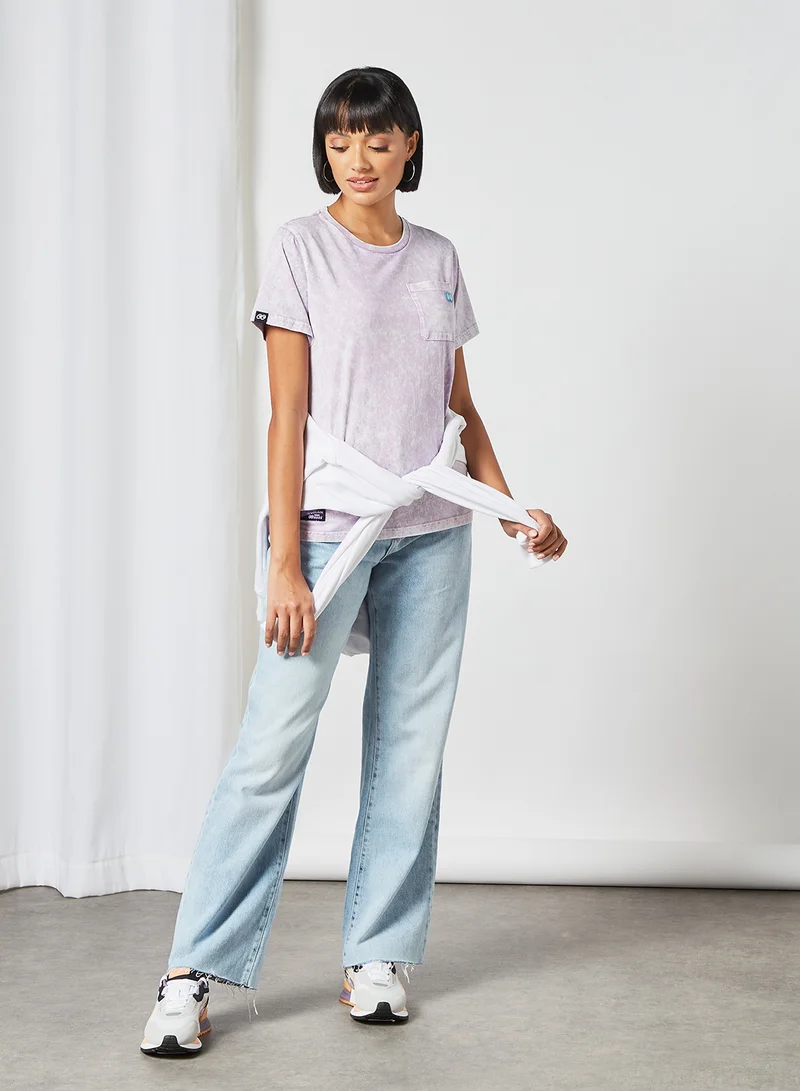 Mini Cream Patch Logo T-Shirt Light Purple
