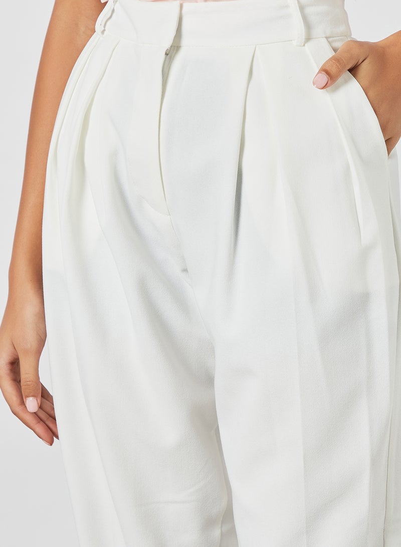 Closet London Wide Leg Trousers Ivory  - Image 4