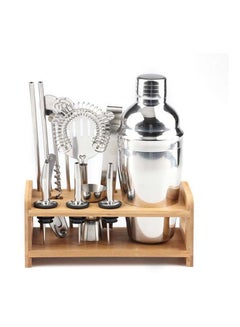 Cocktail Shaker Set - Professional Mixology Bartender Kit Stainless Steel Home Bar Tool Set Shake Cup Mixing Tool Silver 550mlml