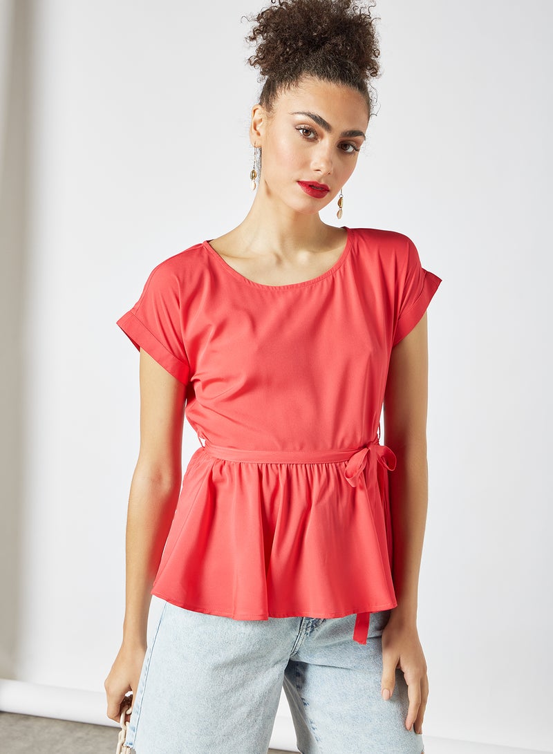 Aila Fashionable Top Coral  - Image 1