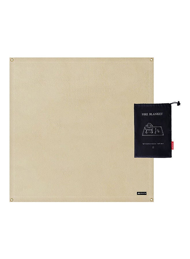 Barbecue Fireproof Cloth Beige 100x100cm - Image 1