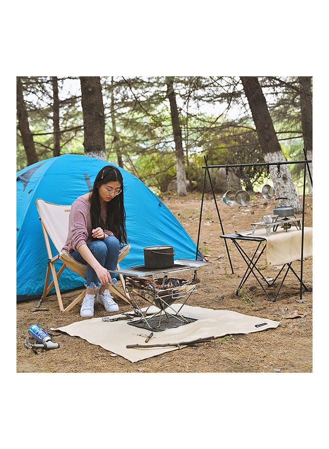 Barbecue Fireproof Cloth Beige 80x80cm - Image 3