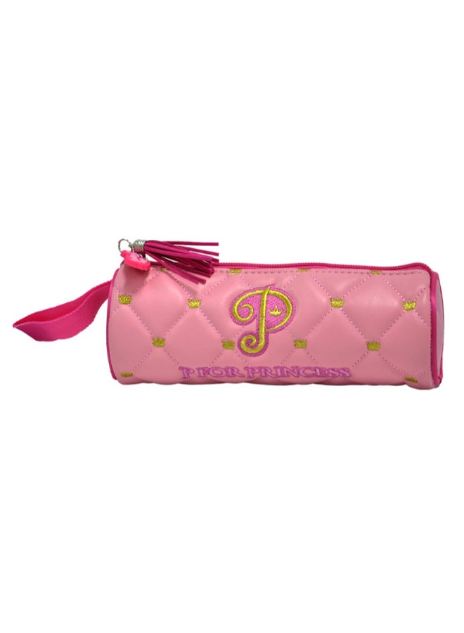 Disney Princess Premium Pencil Case Round Pink  - Image 1