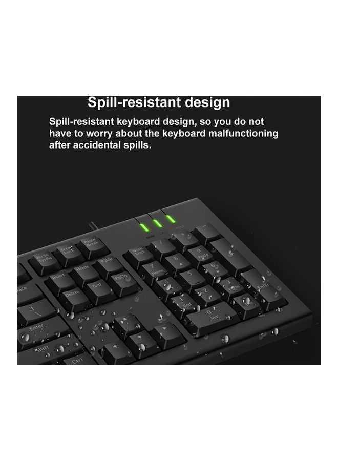 Rapoo - X120 PRO Wired Keyboard And Mouse Black - Image 1