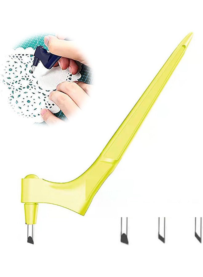 Generic Stainless Steel Craft Knife Precision Cutting Tool Set Yellow 