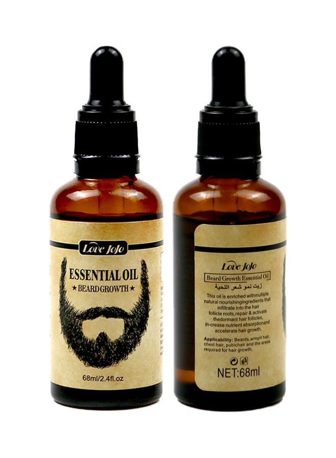 Love JoJo - 3-Piece Natural Oraganic Beard Growth Essential Oil Brown 68ml - Image 1