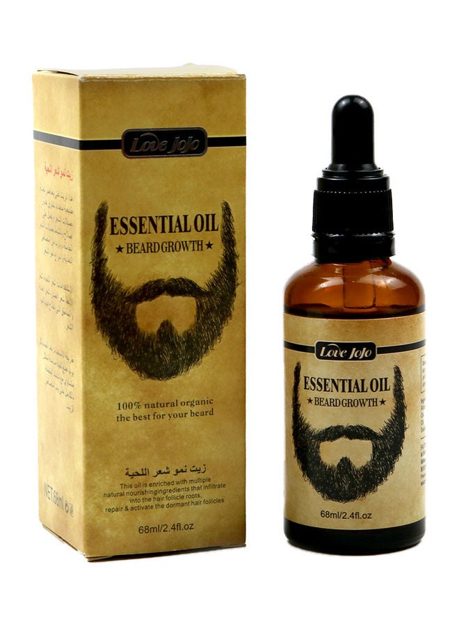 Love JoJo - 3-Piece Natural Oraganic Beard Growth Essential Oil Brown 68ml - Image 1